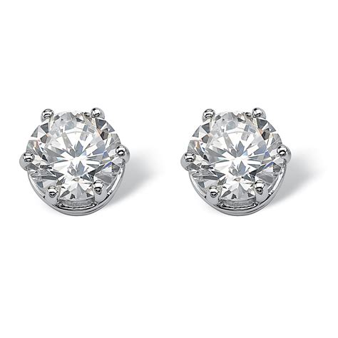 macys cz earrings|4 carat cubic zirconia earrings.